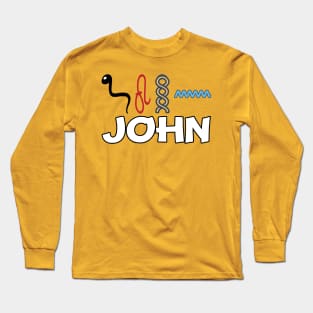 JOHN-American names in hieroglyphic letters-JOHN, name in a Pharaonic Khartouch-Hieroglyphic pharaonic names Long Sleeve T-Shirt